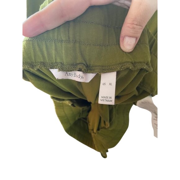 Any Body High Waisted Joggers Olive Green Size XL Minimalist Neutral Coastal - Picture 3 of 12